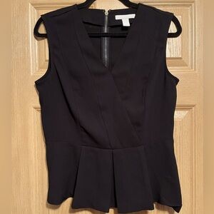 Banana Republic Black Sleeveless Peplum Top